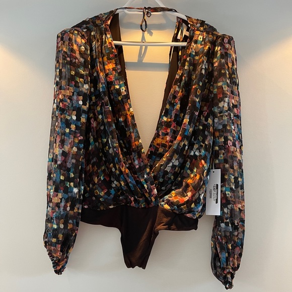 Ronny Kobo Mika bodysuit in multi print - Picture 1 of 4